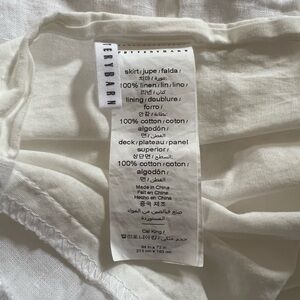 Pottery Barn White Linen Bed Skirt